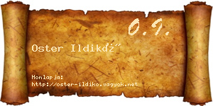 Oster Ildikó névjegykártya